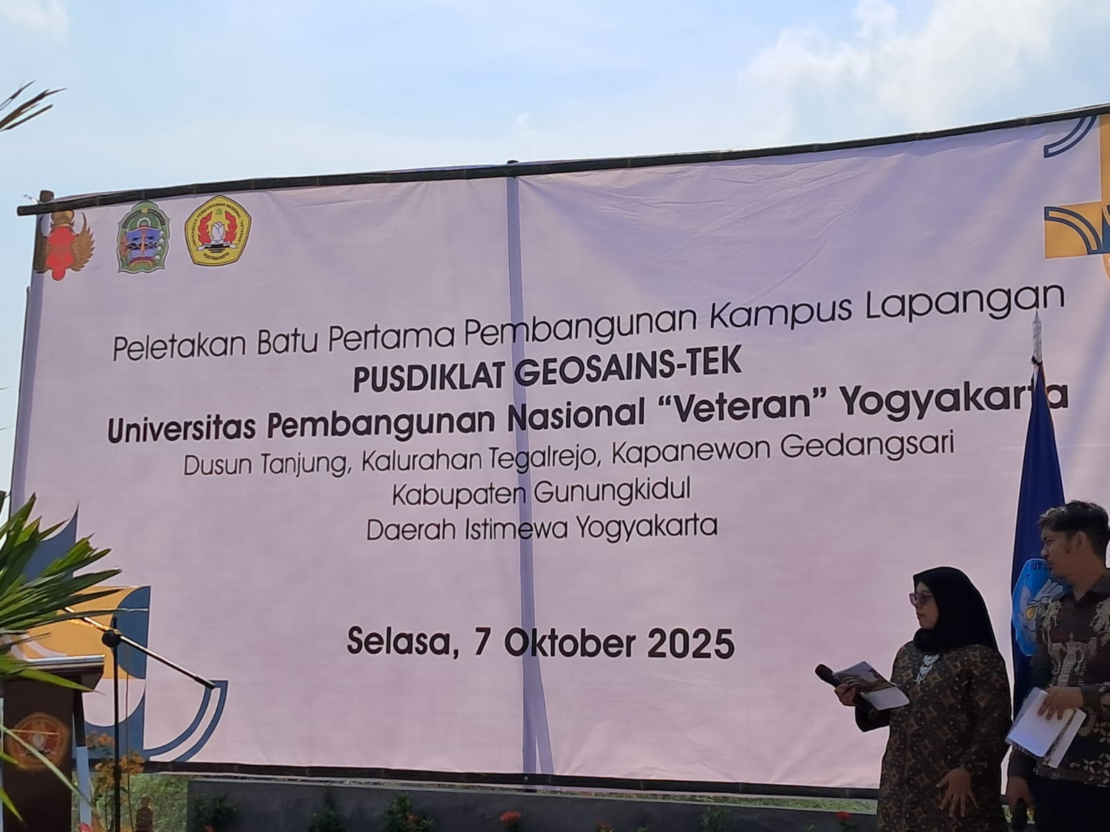 Kegiatan Peletakan Batu Pertama Pembangunan Kampus Lapangan UPN "Veteran" Yogyakarta